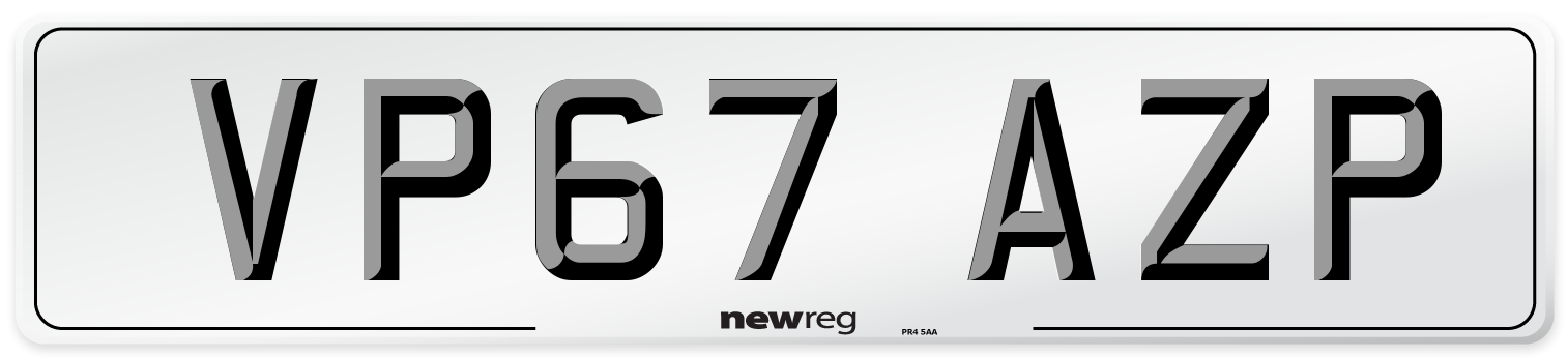VP67 AZP Number Plate from New Reg
